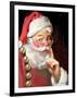 SANTA ASKING FOR QUIET-CHRIS CONSANI-Framed Art Print