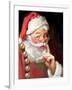 SANTA ASKING FOR QUIET-CHRIS CONSANI-Framed Art Print