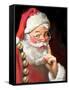 SANTA ASKING FOR QUIET-CHRIS CONSANI-Framed Stretched Canvas
