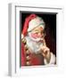 SANTA ASKING FOR QUIET-CHRIS CONSANI-Framed Art Print