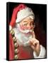 SANTA ASKING FOR QUIET-CHRIS CONSANI-Framed Stretched Canvas