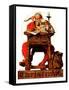 "Santa at His Desk", December 21,1935-Norman Rockwell-Framed Stretched Canvas