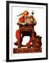 "Santa at His Desk", December 21,1935-Norman Rockwell-Framed Premium Giclee Print