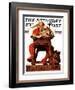 "Santa at His Desk" Saturday Evening Post Cover, December 21,1935-Norman Rockwell-Framed Giclee Print
