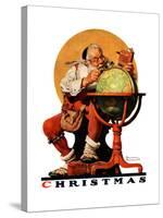 "Santa at the Globe", December 4,1926-Norman Rockwell-Stretched Canvas