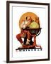 "Santa at the Globe", December 4,1926-Norman Rockwell-Framed Premium Giclee Print