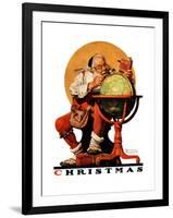 "Santa at the Globe", December 4,1926-Norman Rockwell-Framed Premium Giclee Print