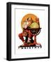 "Santa at the Globe", December 4,1926-Norman Rockwell-Framed Giclee Print