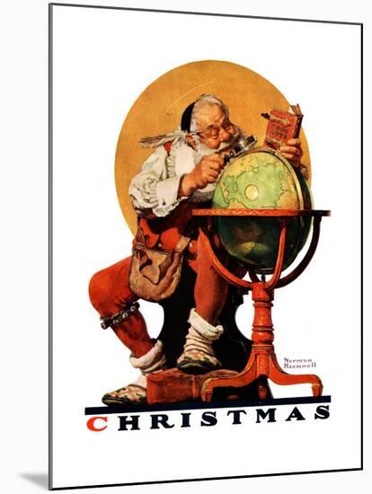 "Santa at the Globe", December 4,1926-Norman Rockwell-Mounted Giclee Print