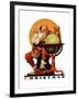 "Santa at the Globe", December 4,1926-Norman Rockwell-Framed Giclee Print