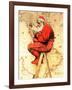 "Santa at the Map", December 16,1939-Norman Rockwell-Framed Giclee Print