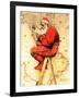 "Santa at the Map", December 16,1939-Norman Rockwell-Framed Giclee Print