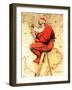 "Santa at the Map", December 16,1939-Norman Rockwell-Framed Giclee Print