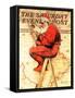 "Santa at the Map" Saturday Evening Post Cover, December 16,1939-Norman Rockwell-Framed Stretched Canvas