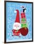 Santa & Bag of Presents-Teresa Woo-Framed Art Print