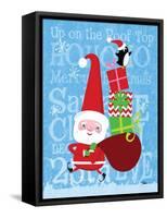 Santa & Bag of Presents-Teresa Woo-Framed Stretched Canvas