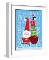 Santa & Bag of Presents-Teresa Woo-Framed Art Print