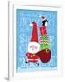 Santa & Bag of Presents-Teresa Woo-Framed Art Print