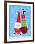 Santa & Bag of Presents-Teresa Woo-Framed Art Print