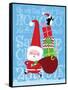 Santa & Bag of Presents-Teresa Woo-Framed Stretched Canvas