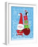 Santa & Bag of Presents-Teresa Woo-Framed Art Print