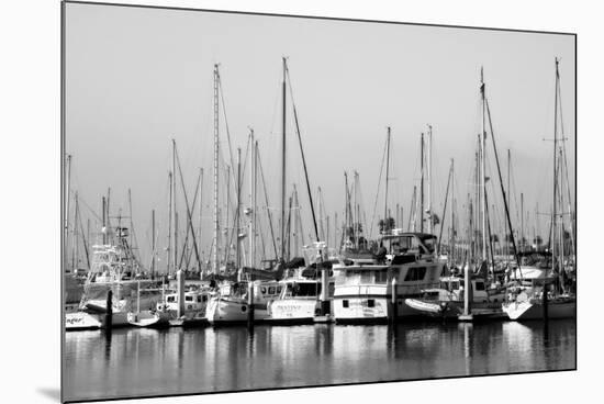 Santa Barbara Boats Mono-John Gusky-Mounted Photographic Print