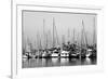 Santa Barbara Boats Mono-John Gusky-Framed Photographic Print