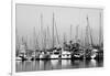 Santa Barbara Boats Mono-John Gusky-Framed Photographic Print