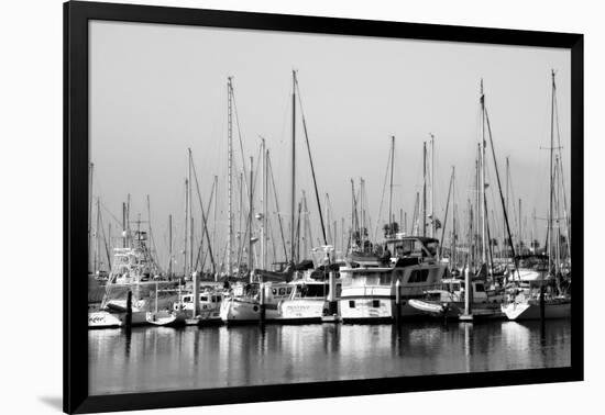 Santa Barbara Boats Mono-John Gusky-Framed Photographic Print