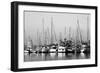 Santa Barbara Boats Mono-John Gusky-Framed Photographic Print