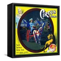 Santa Barbara, California, Circus Brand Citrus Label-Lantern Press-Framed Stretched Canvas