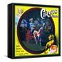 Santa Barbara, California, Circus Brand Citrus Label-Lantern Press-Framed Stretched Canvas