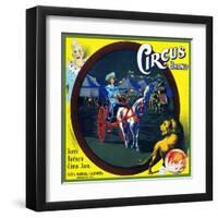 Santa Barbara, California, Circus Brand Citrus Label-Lantern Press-Framed Art Print