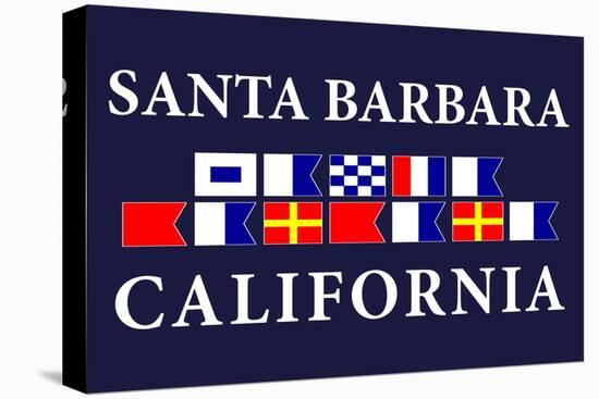 Santa Barbara, California - Nautical Flags-Lantern Press-Stretched Canvas