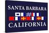 Santa Barbara, California - Nautical Flags-Lantern Press-Stretched Canvas