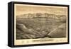 Santa Barbara, California - Panoramic Map No. 1-Lantern Press-Framed Stretched Canvas