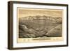 Santa Barbara, California - Panoramic Map No. 1-Lantern Press-Framed Art Print