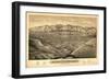 Santa Barbara, California - Panoramic Map No. 1-Lantern Press-Framed Art Print