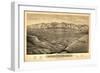 Santa Barbara, California - Panoramic Map No. 1-Lantern Press-Framed Art Print