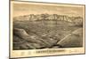 Santa Barbara, California - Panoramic Map No. 1-Lantern Press-Mounted Art Print