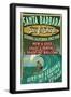 Santa Barbara, California - Surf Shop-Lantern Press-Framed Art Print