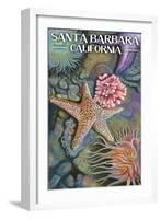 Santa Barbara, California - Tidepools-Lantern Press-Framed Art Print