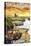 Santa Barbara, California - Woody and Lighthouse-Lantern Press-Stretched Canvas