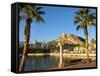 Santa Barbara Castle Seen from the Harbour, Alicante, Valencia Province, Spain, Europe-Guy Thouvenin-Framed Stretched Canvas