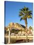 Santa Barbara Castle Seen from the Harbour, Alicante, Valencia Province, Spain, Europe-Guy Thouvenin-Stretched Canvas