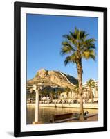 Santa Barbara Castle Seen from the Harbour, Alicante, Valencia Province, Spain, Europe-Guy Thouvenin-Framed Photographic Print