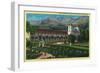 Santa Barbara Mission and Grounds - Santa Barbara, CA-Lantern Press-Framed Art Print