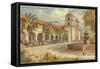 Santa Barbara Mission and Grounds-null-Framed Stretched Canvas