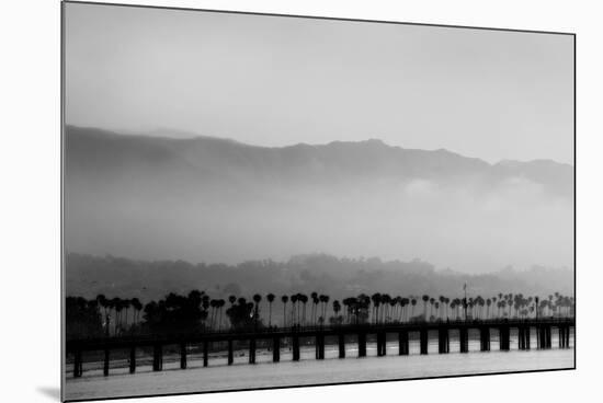 Santa Barbara Pier Mono-John Gusky-Mounted Photographic Print