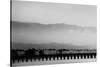 Santa Barbara Pier Mono-John Gusky-Stretched Canvas